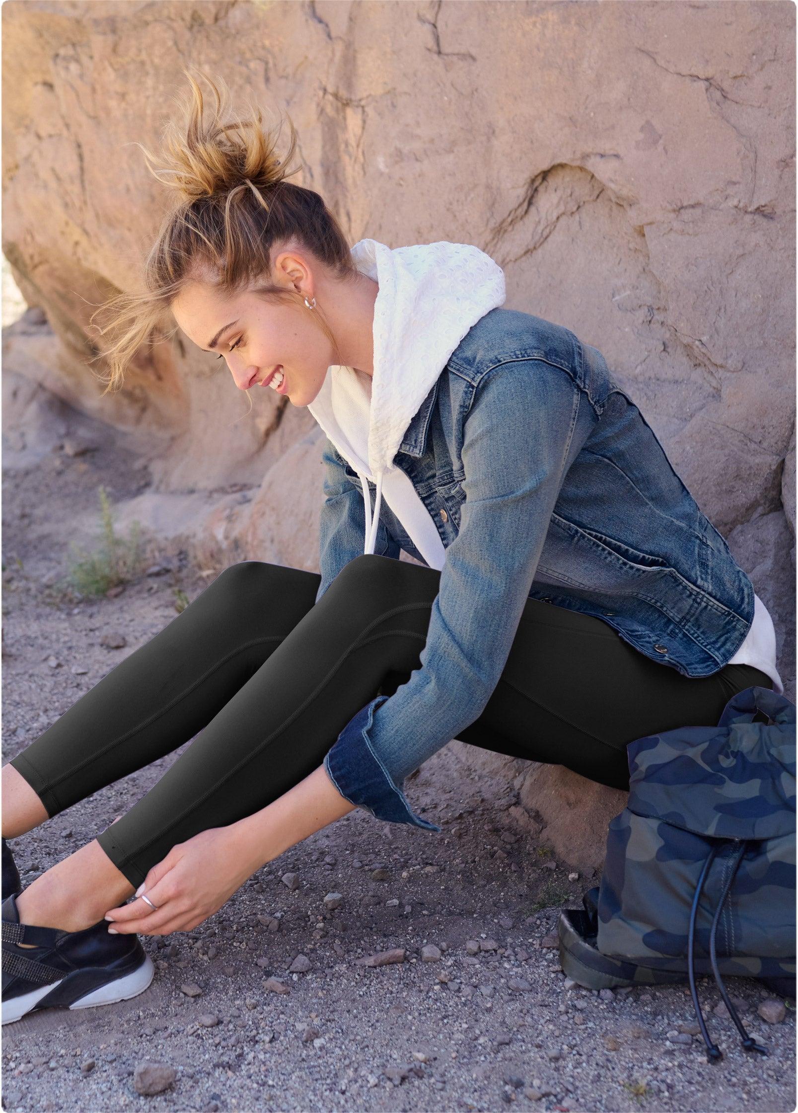 High-Rise 7/8 Pocket Leggings - Black product image