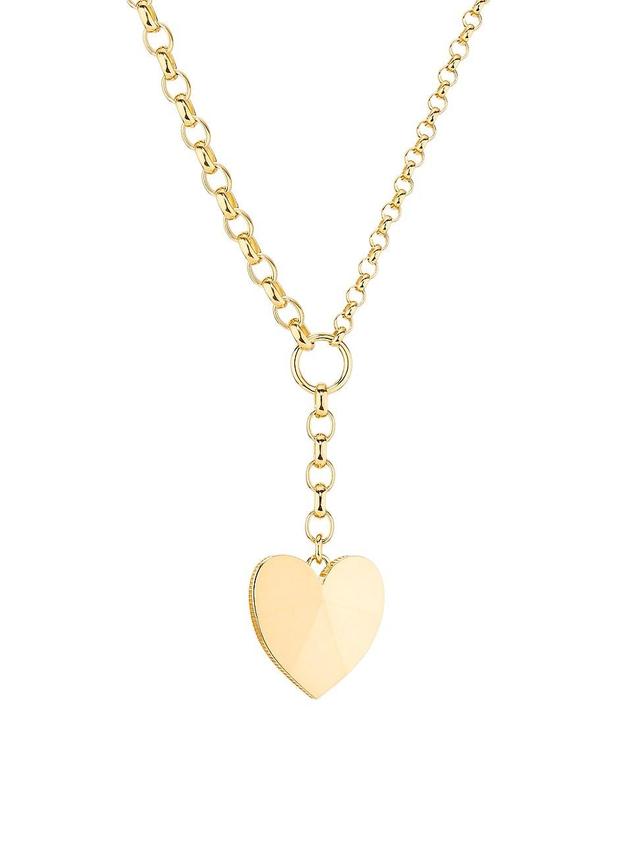 Womens Facets Of Love 18K Yellow Gold Heart Pendant Necklace Product Image