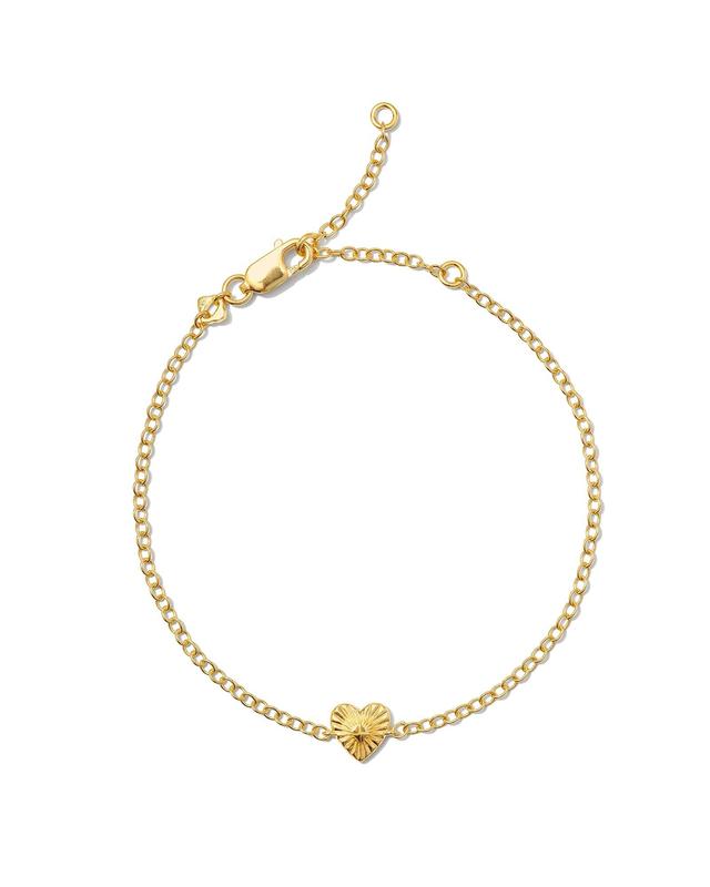 Kendra Scott Maia Heartburst Delicate Chain Bracelet in 18k Gold Vermeil | Metal Product Image