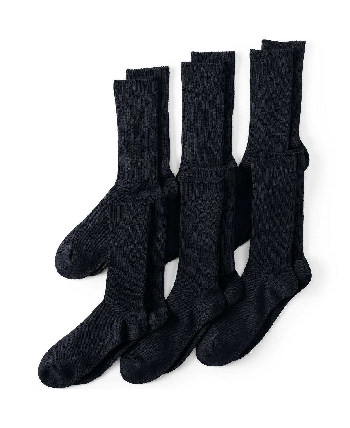 Mens Lands End Crew Sock 6-Pack Product Image