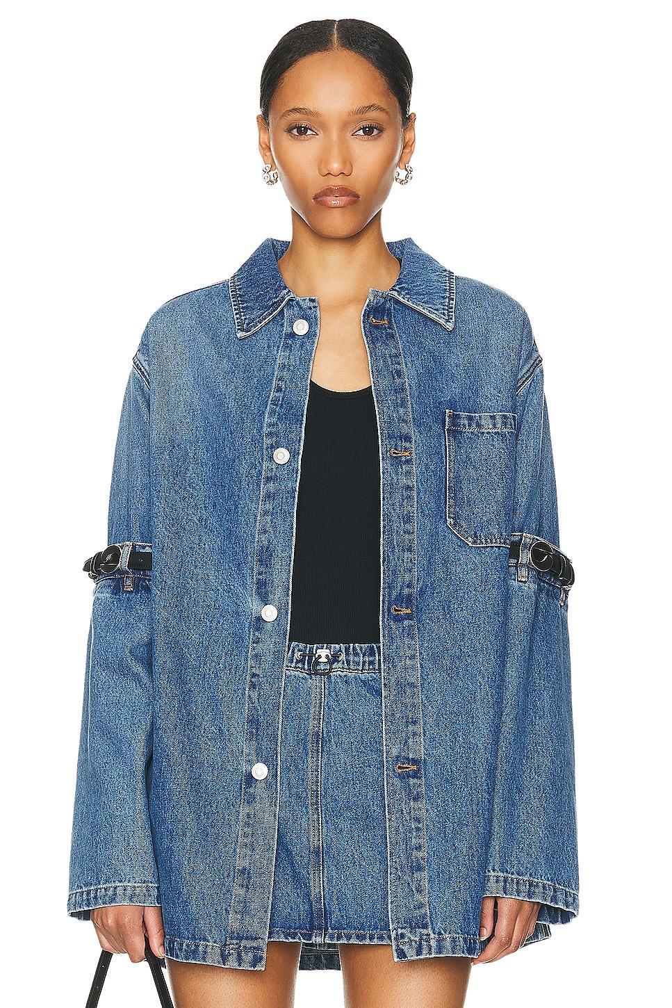 Coperni Open Elbow Jacket in Blue Product Image