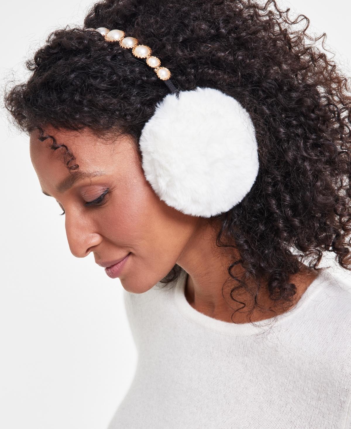 I.n.c. International Concepts Womens Embellished Faux-Fur Earmuffs, Created for Macys Product Image