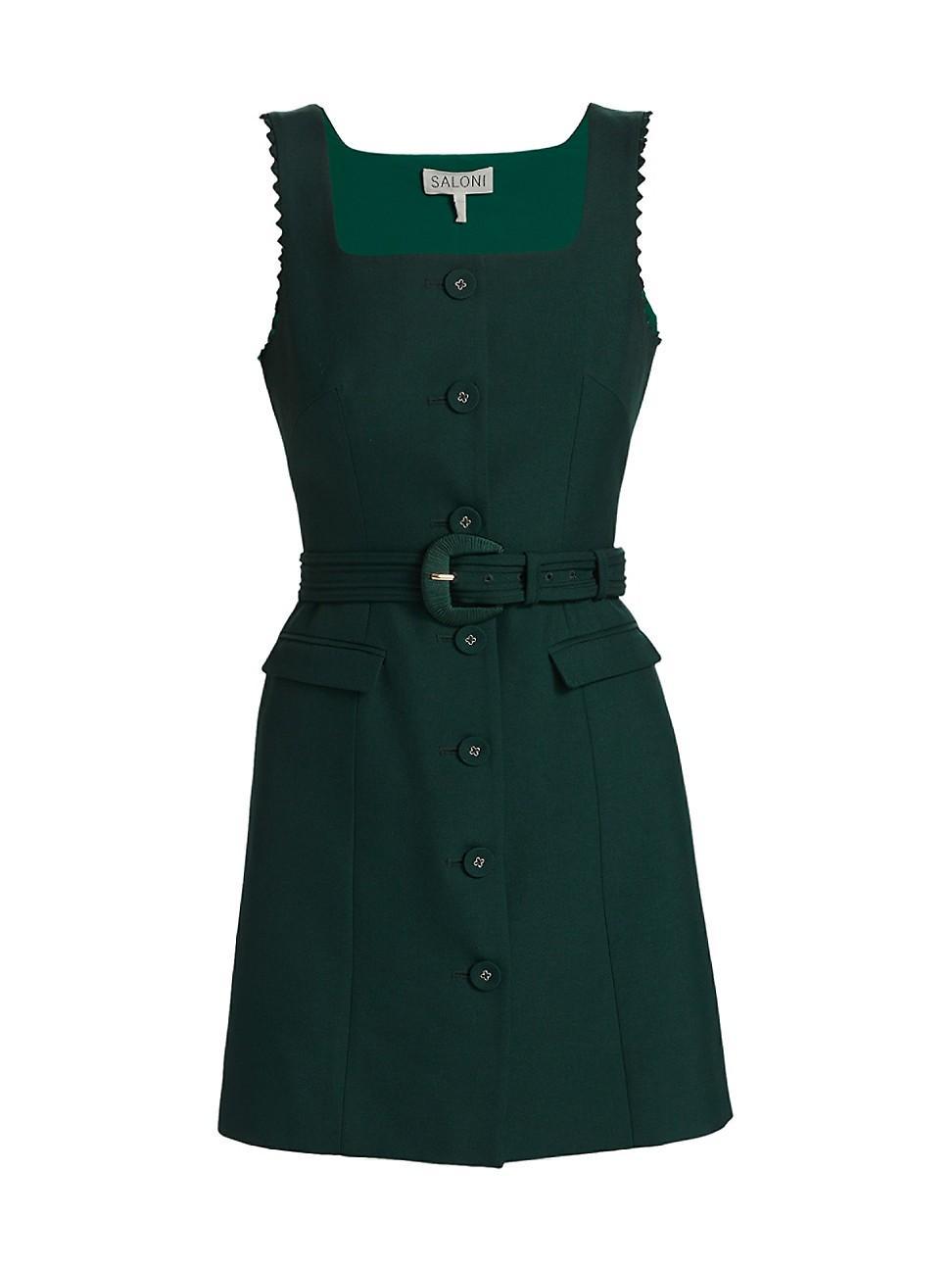 Womens Mika Wool-Blend Belted Minidress Product Image