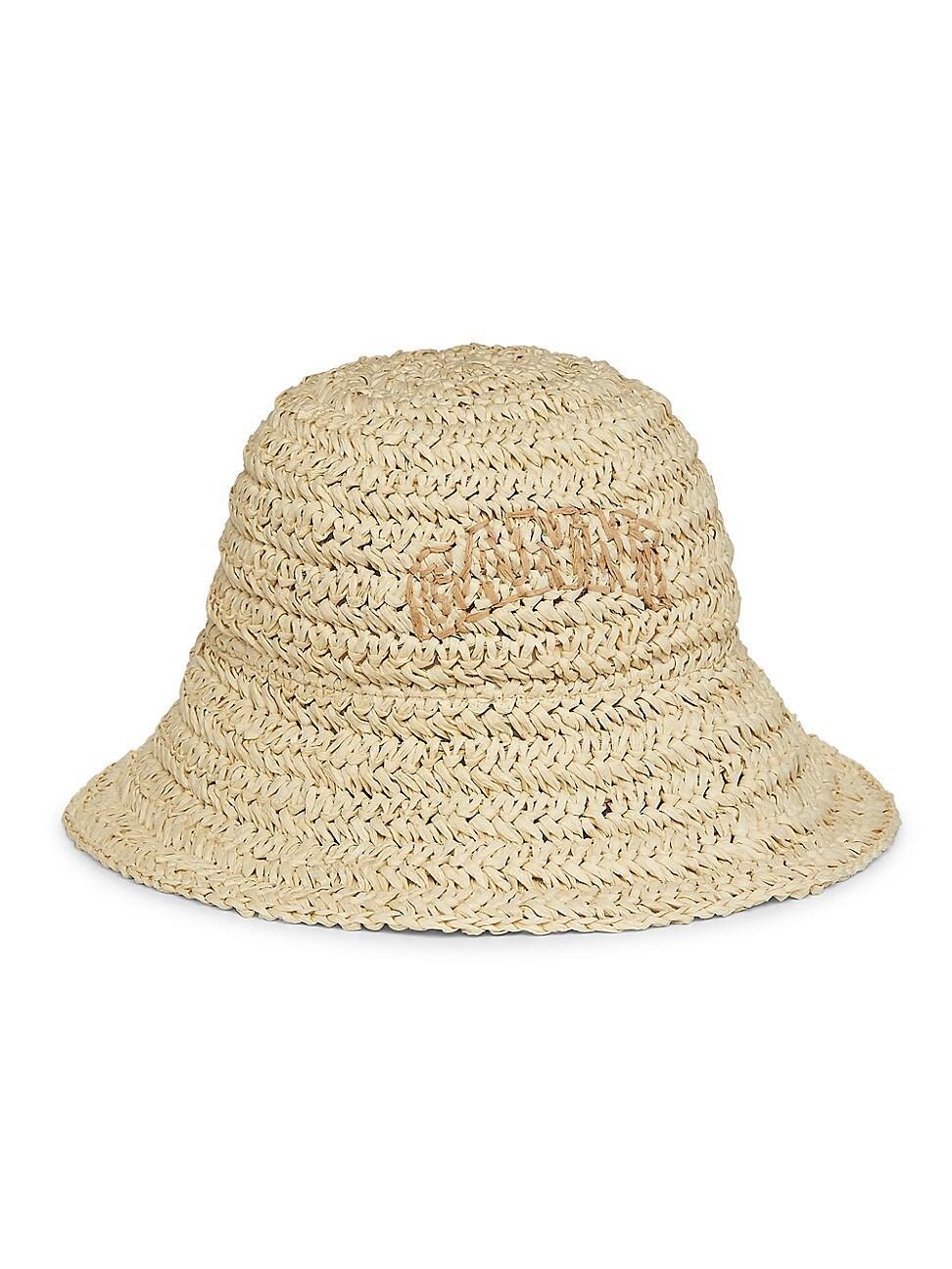 Womens Straw Logo Bucket Hat product image