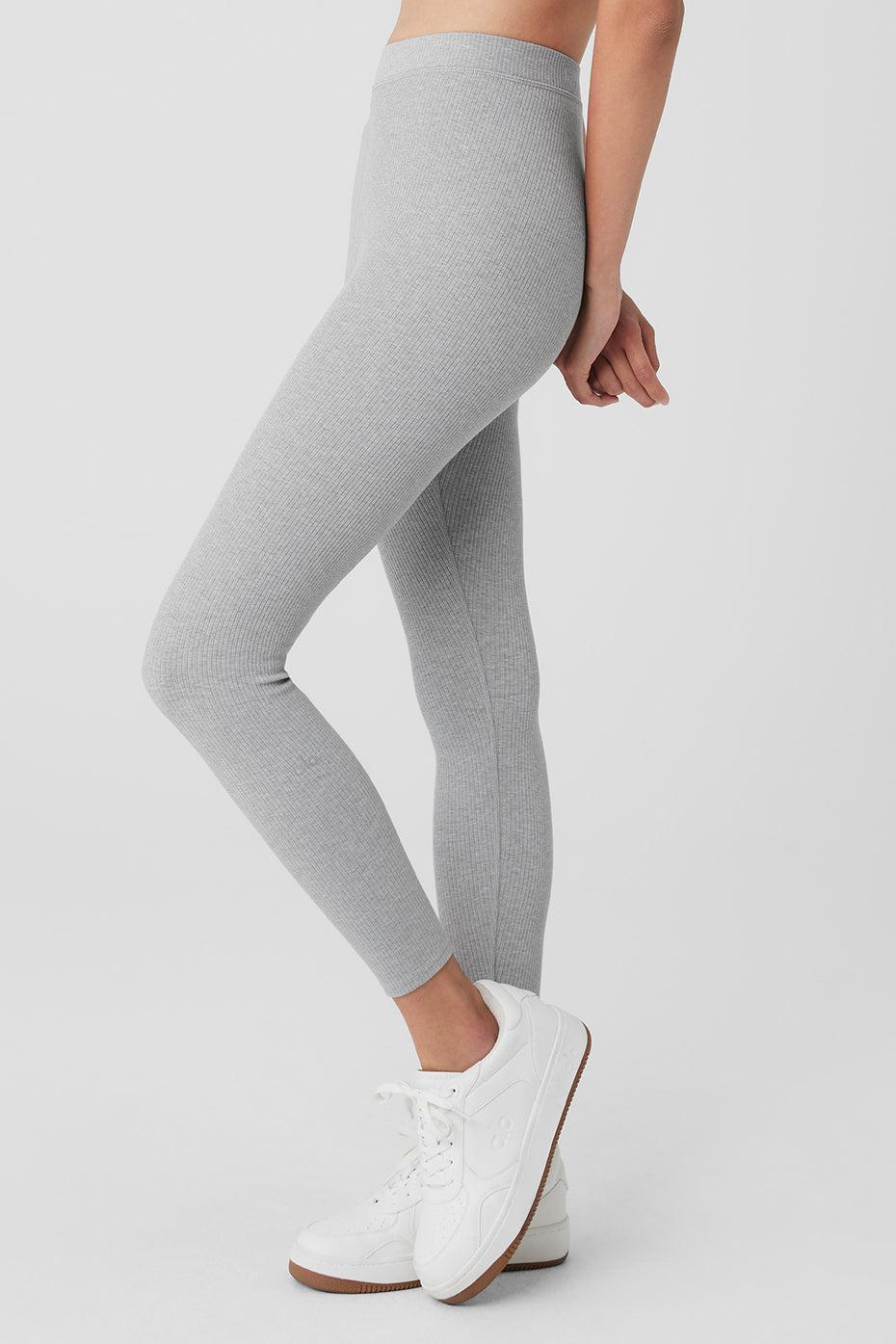 Ribbed High-Waist 7/8 Blissful Legging - Athletic Heather Grey Female Product Image