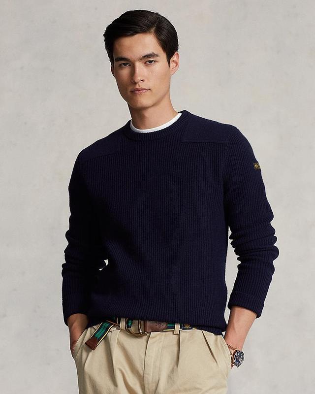 Mens Wool Knit Sweater Product Image