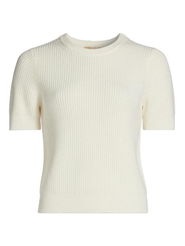 Womens Short-Sleeve Shaker Sweater Product Image