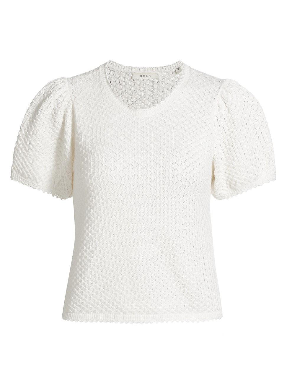 Womens Carena Cotton-Silk Pointelle Top product image