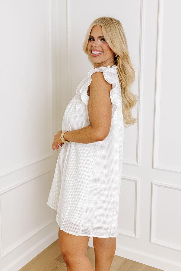 Casually Chic Shift Dress In White Curves Product Image