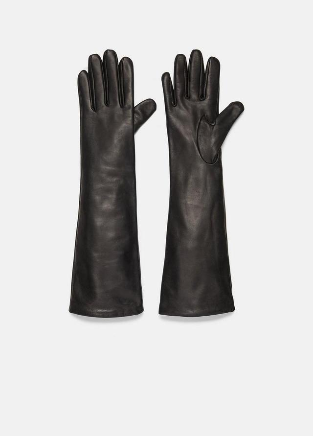 Cashmere-Lined Long Leather Glove Product Image