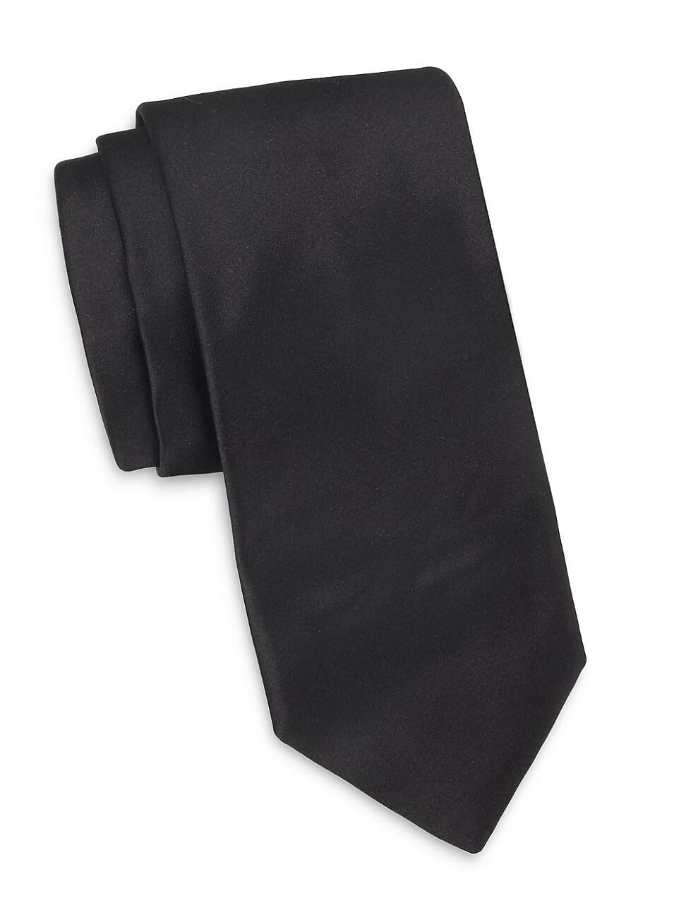 Mens Solid Silk Necktie Product Image