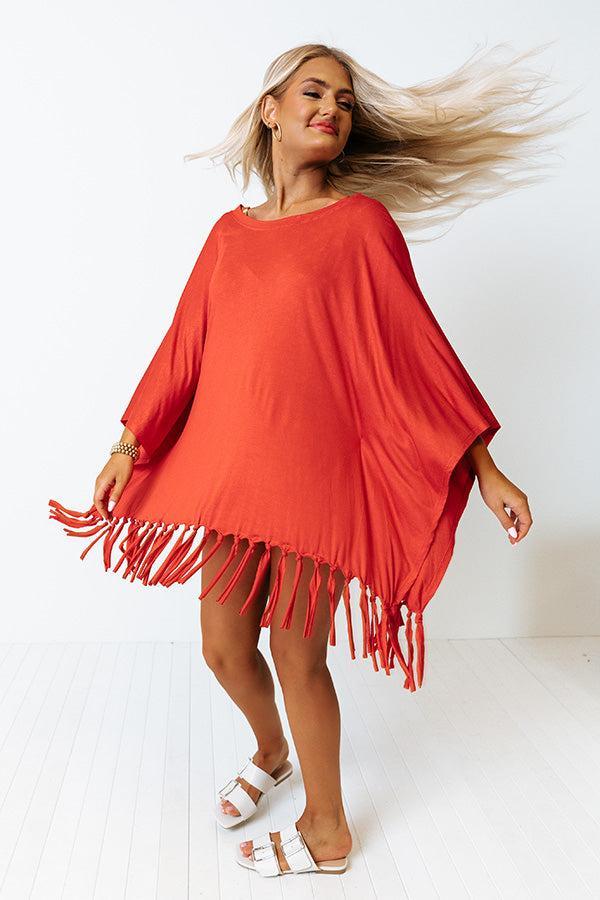 Afternoon Sail Swimsuit Cover Up in Red Product Image