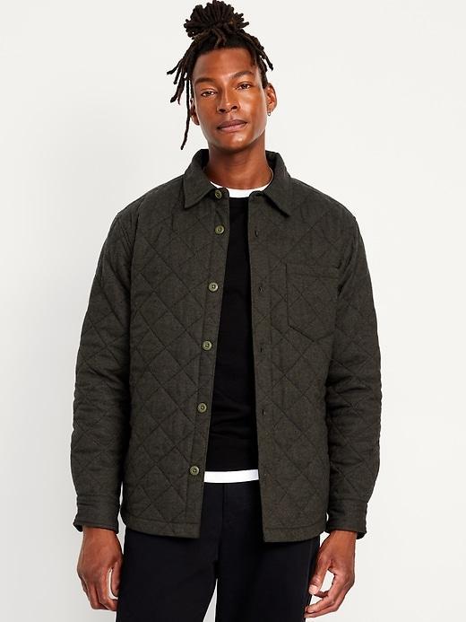 Quilted Button-Down Shacket Product Image