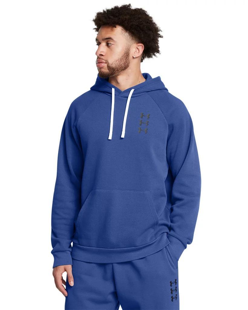 Men's UA Rival Fleece Textured Sliced 'N Diced Hoodie Product Image