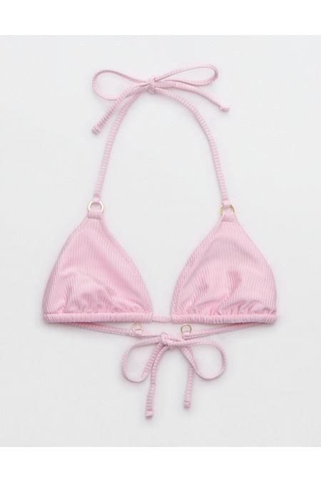 Aerie Shine Rib String Triangle Bikini Top Women's Product Image