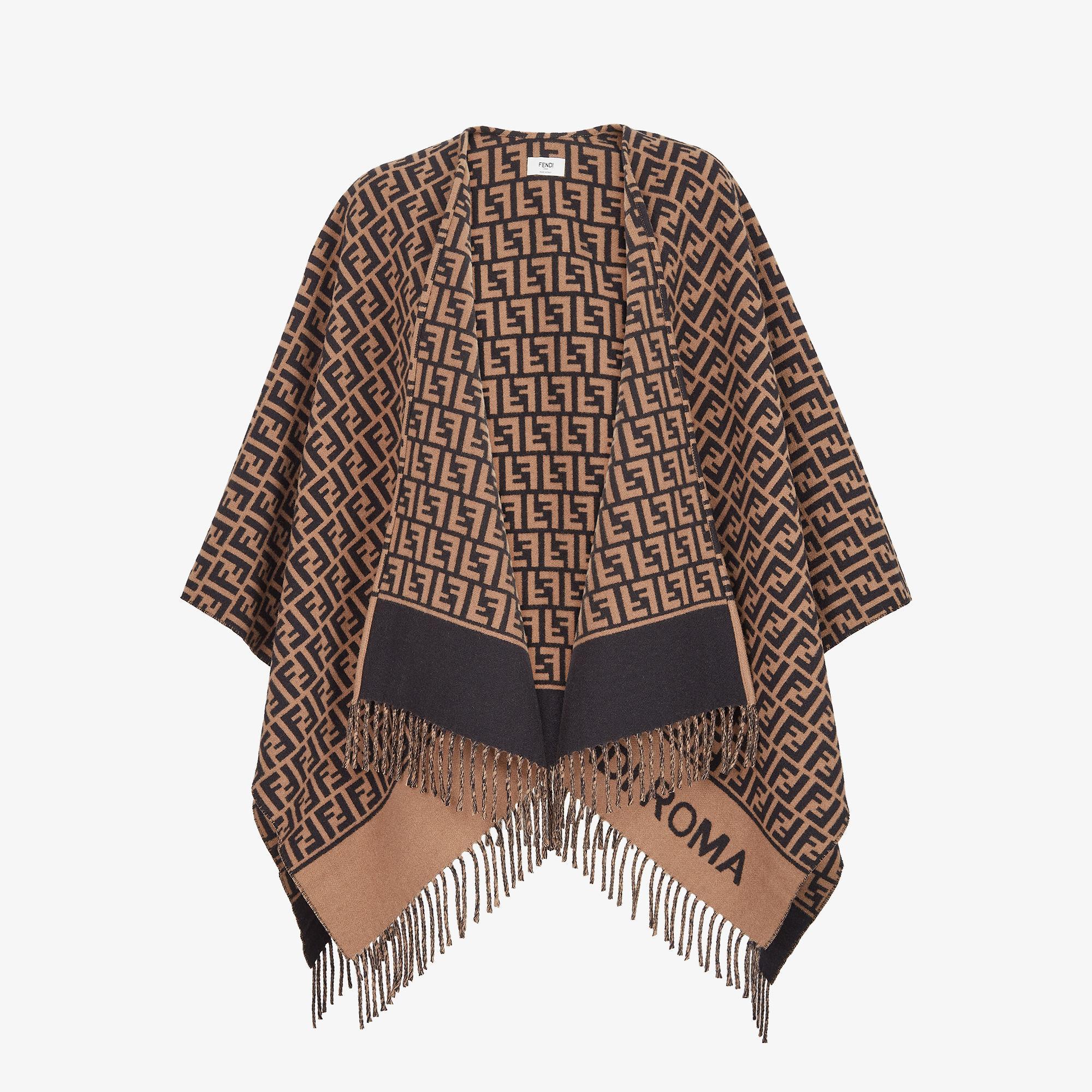 PonchoBrown wool and cashmere poncho Product Image