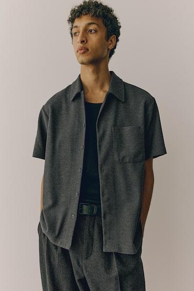 Regular Fit Textured Jersey Shirt Product Image