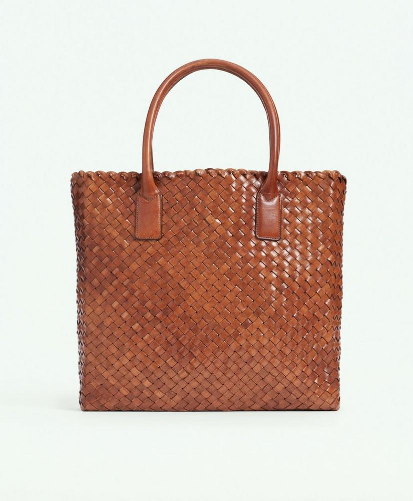 Woven Leather Tote Bag Product Image