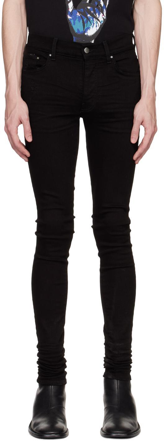 Black Stack Jeans In Black-12 oz Italian Product Image