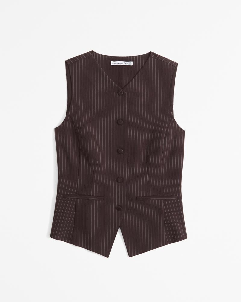 High-Neck Tailored Vest Product Image