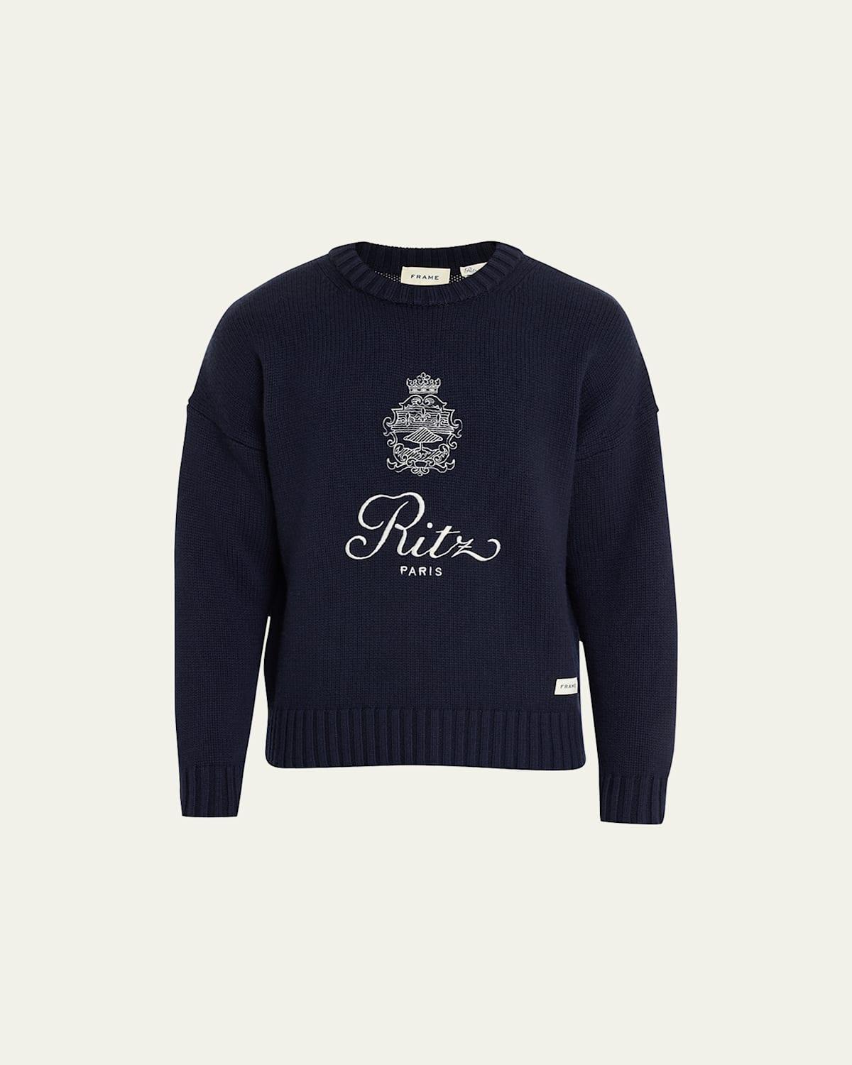 FRAME x Ritz Paris Mens Cashmere Crest Sweater Product Image