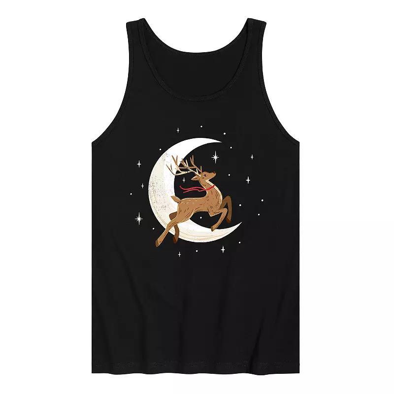 Mens Reindeer Moon Tank Top Top Product Image