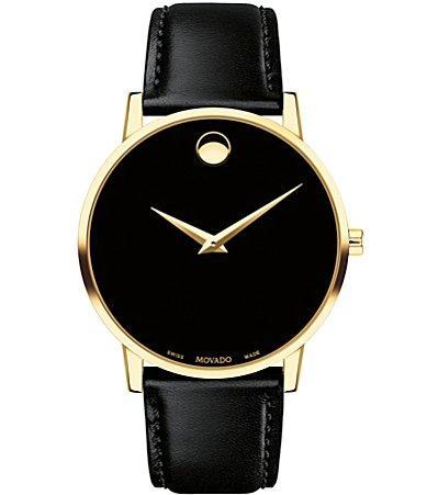 Movado Leather Strap Watch, 40mm Product Image