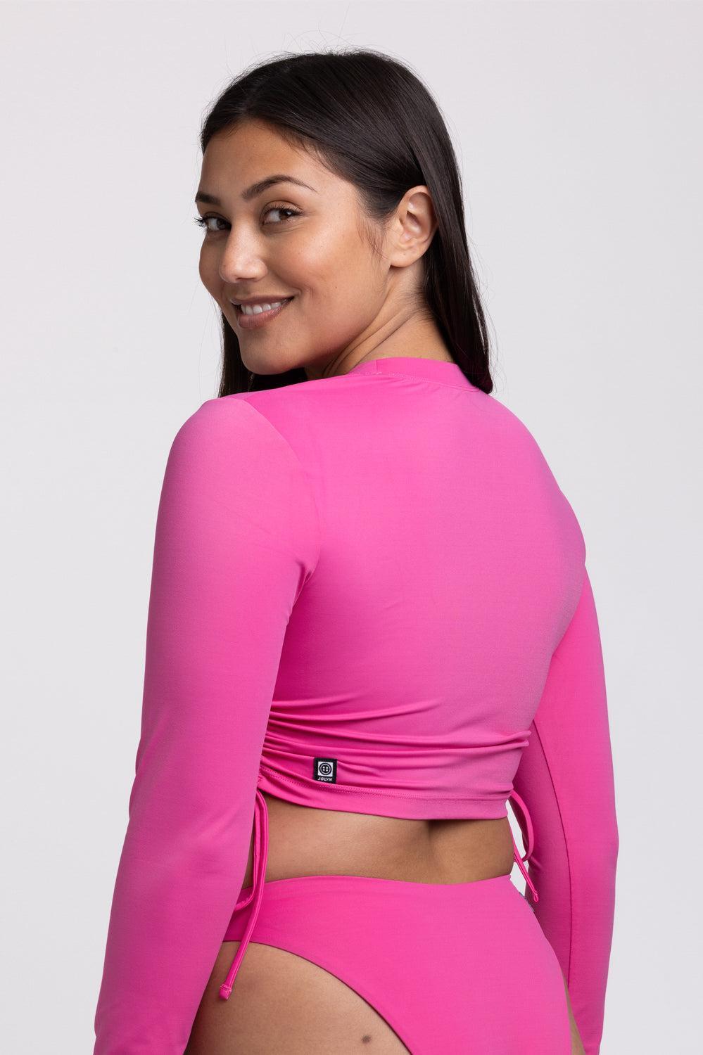 Kylie Long Sleeve Crop Rashie - Snapdragon Female Product Image