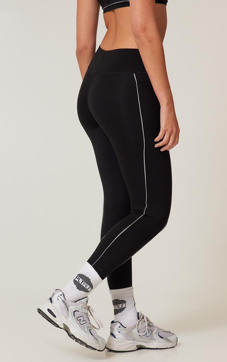 PLT RUN Black Sculpt Reflective Pocket Detail Legging Product Image