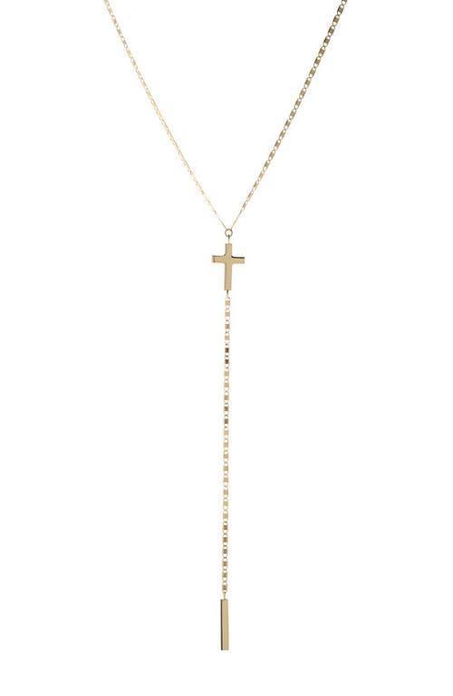 Lana Petite Malibu Cross Bar Lariat Necklace Product Image