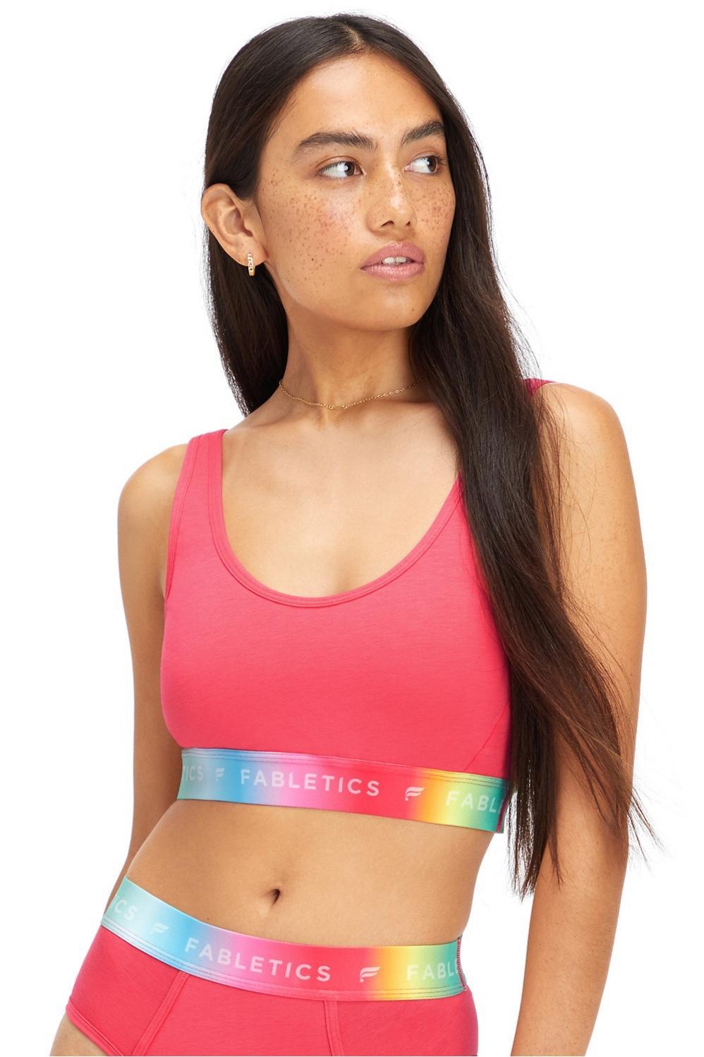 Fabletics 24/7 Pride Lounge Bralette Womens pink Size M Product Image