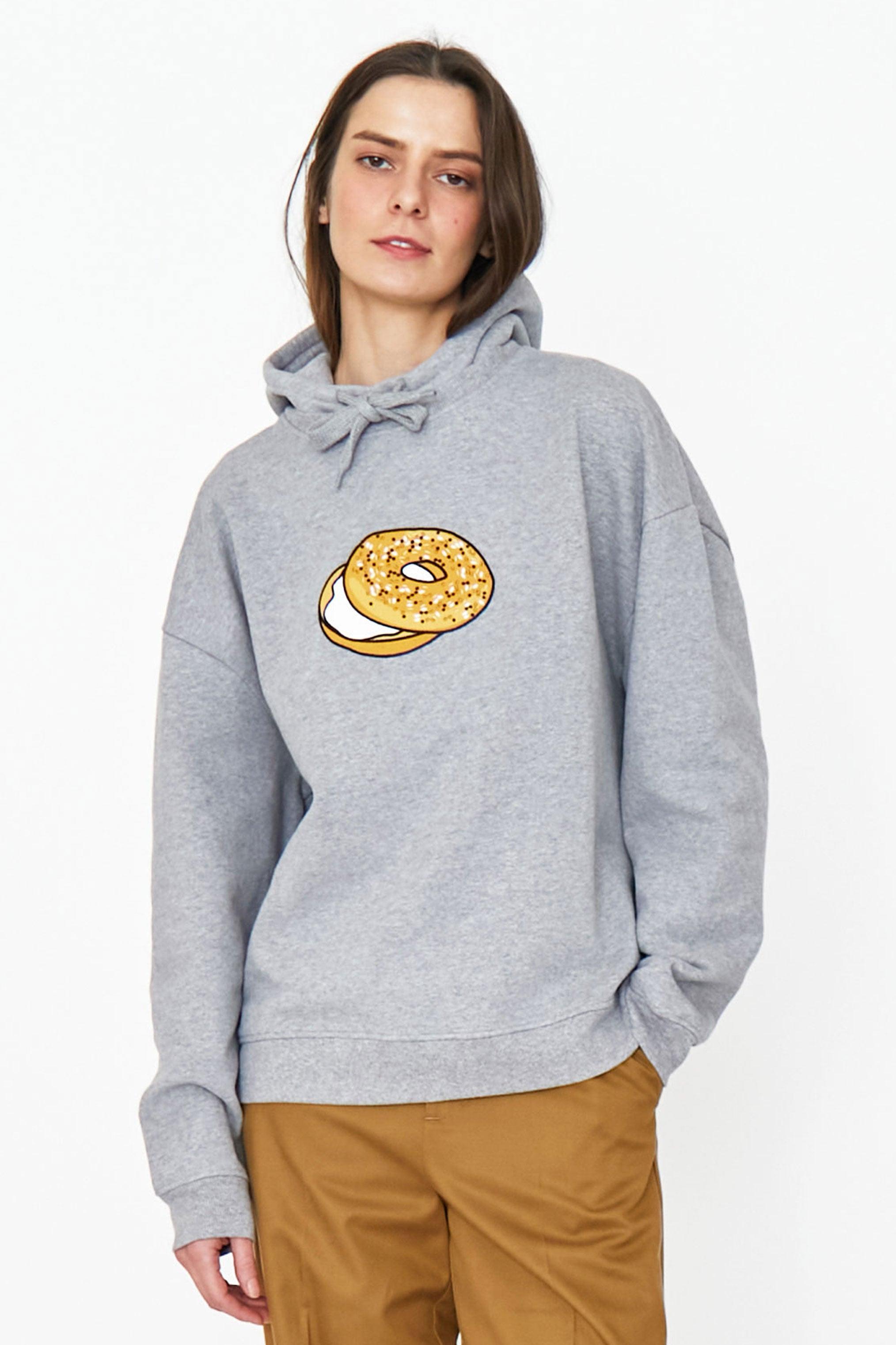 The Oversized Bagel Sweatshirt - Heather Grey Female Product Image