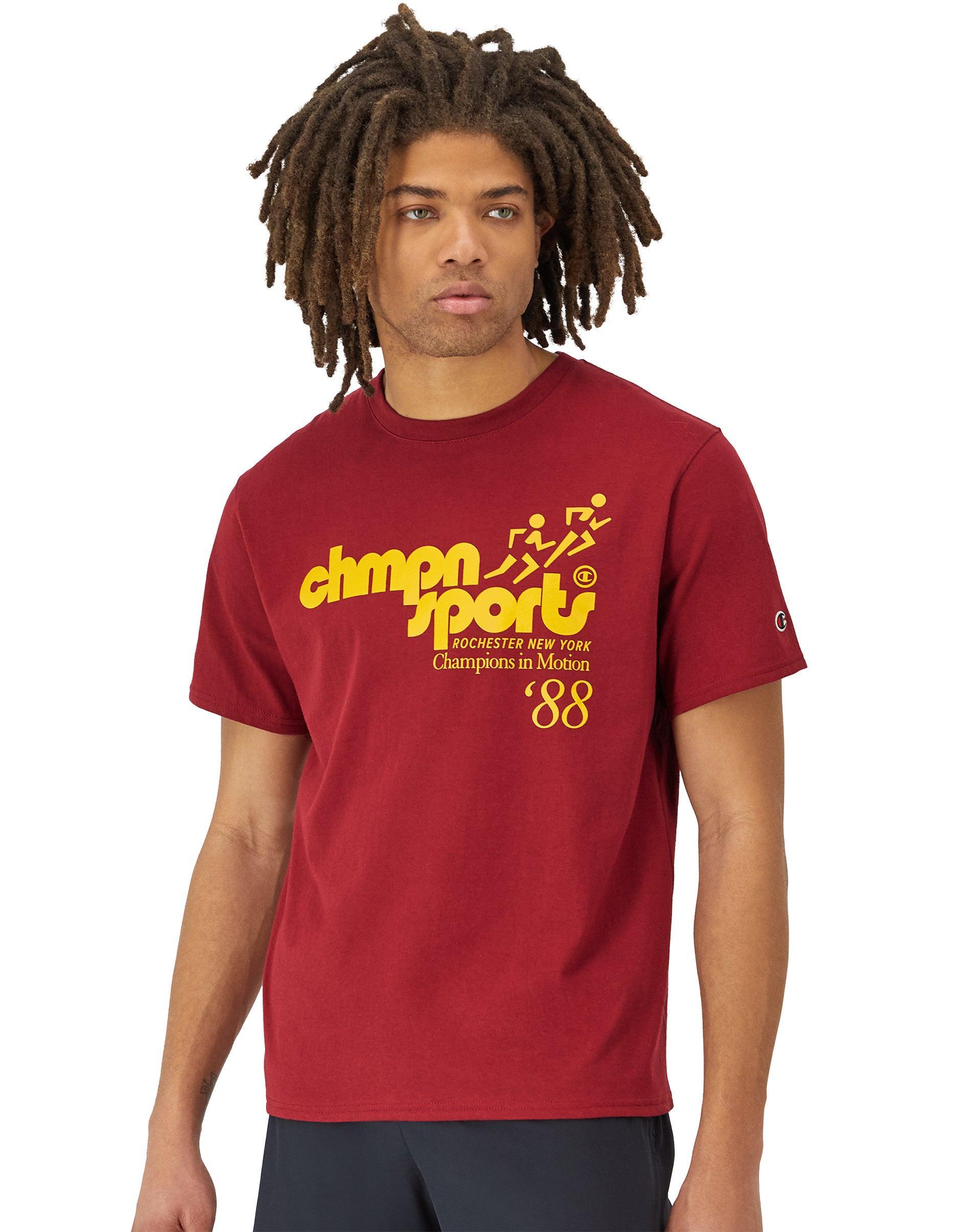 Mens Classic Graphic T-Shirt, Champions in Motion White 2XL Product Image