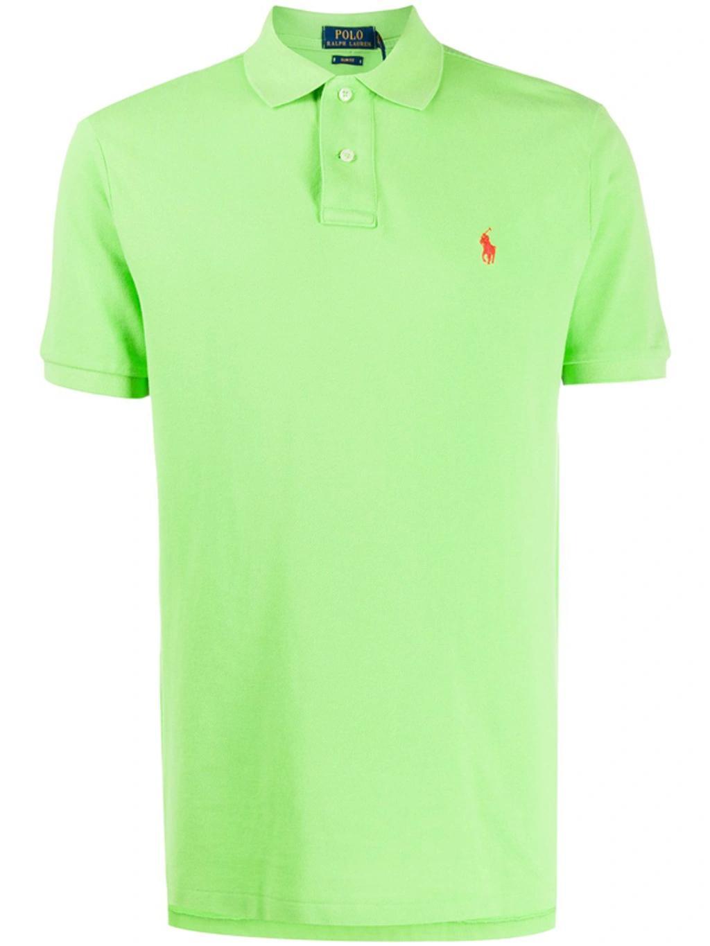 Logo Short-sleeve Polo Shirt In Green Product Image