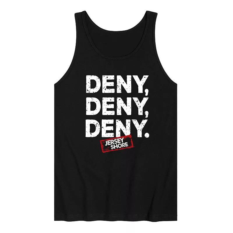 Mens Jersey Shore Deny Deny Deny Graphic Tank Top Product Image