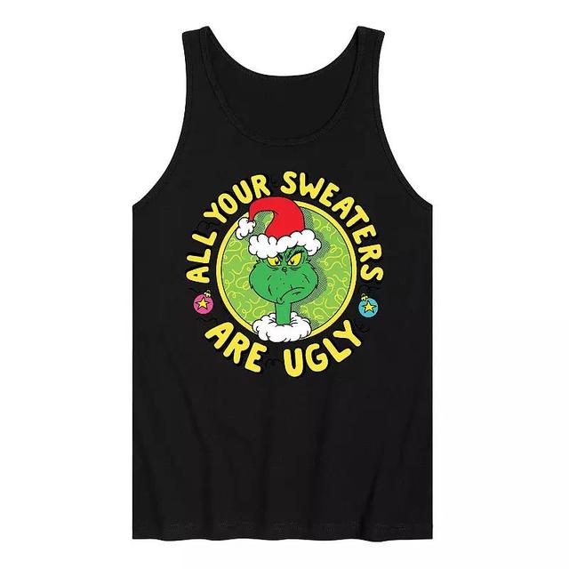 Mens Dr. Seuss The Grinch All Your Sweaters Are Ugly Graphic Tank Top Product Image