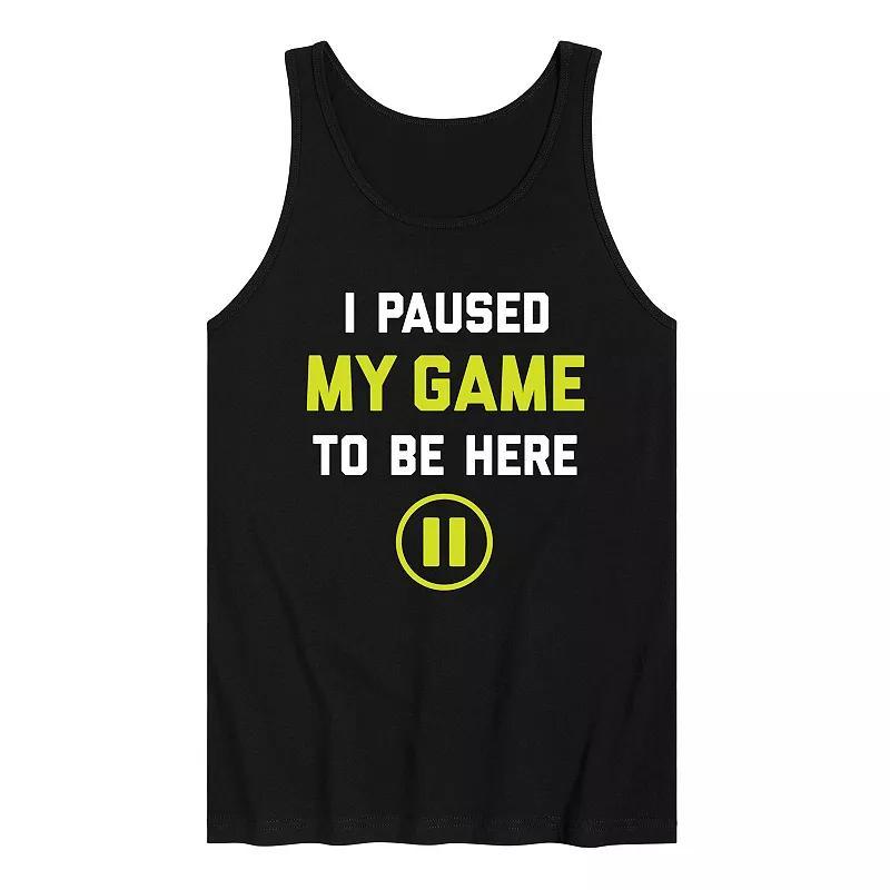 Mens I Paused My Game To Be Here Video Game Graphic Tank Top Product Image