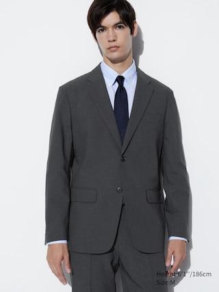 Mens Airsense Blazer (Wool-Like) with Quick-Drying Dark Gray Small UNIQLO US Product Image