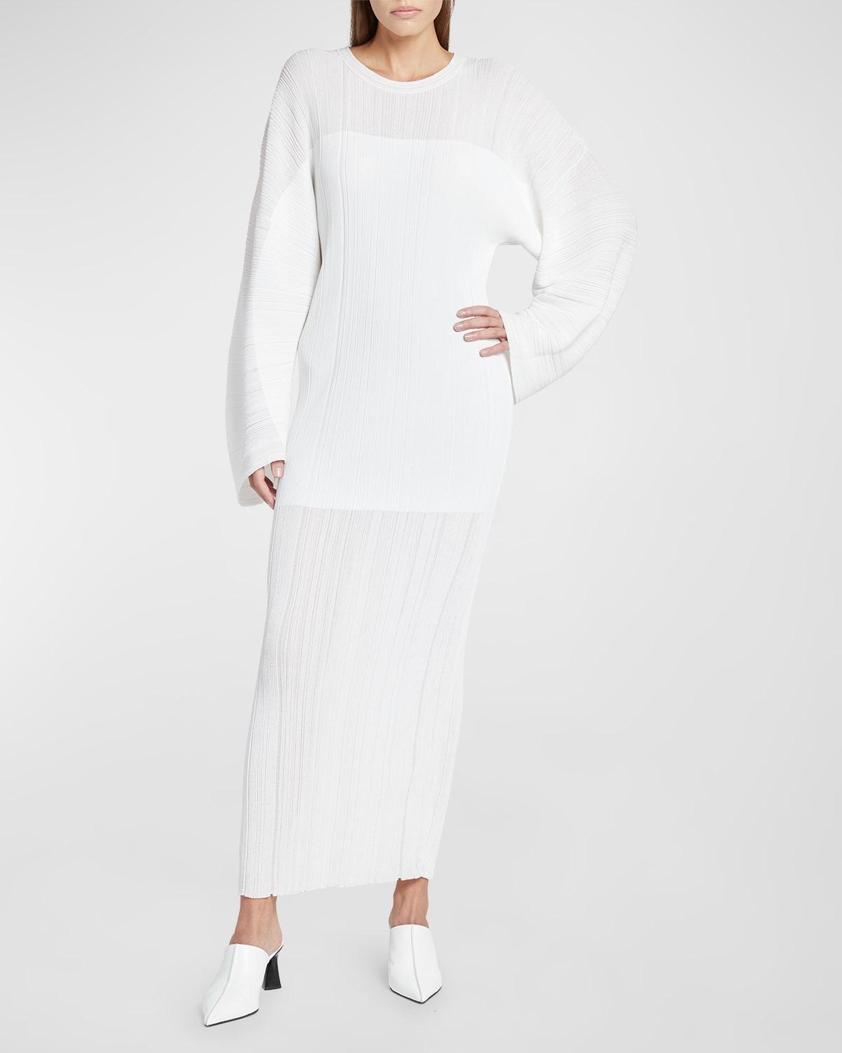 Stella McCartney Long Sleeve Pliss Sweater Dress Product Image