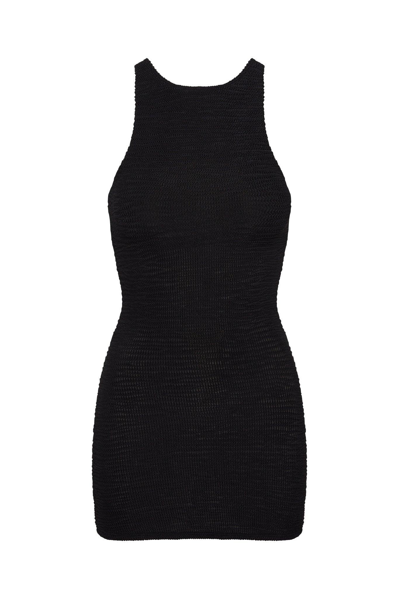 Kokomo Dress - Black Crinkle Product Image