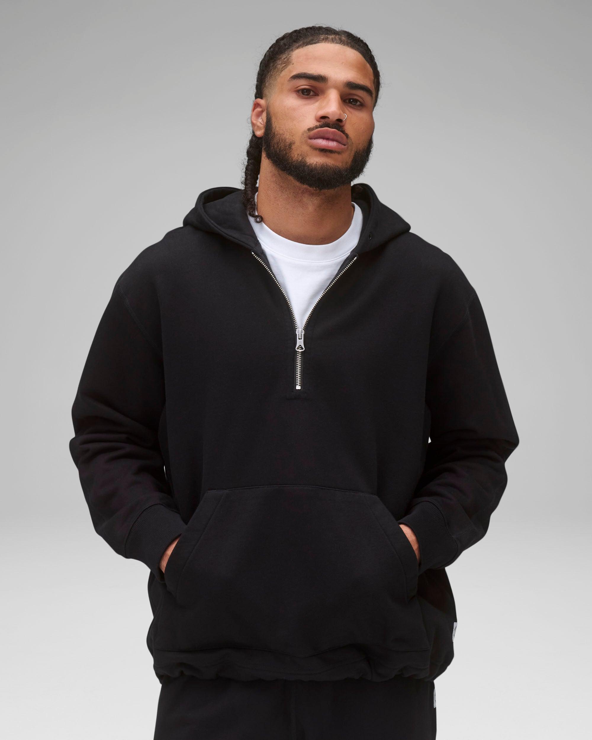 Midweight Terry Half Zip Hoodie Male Product Image