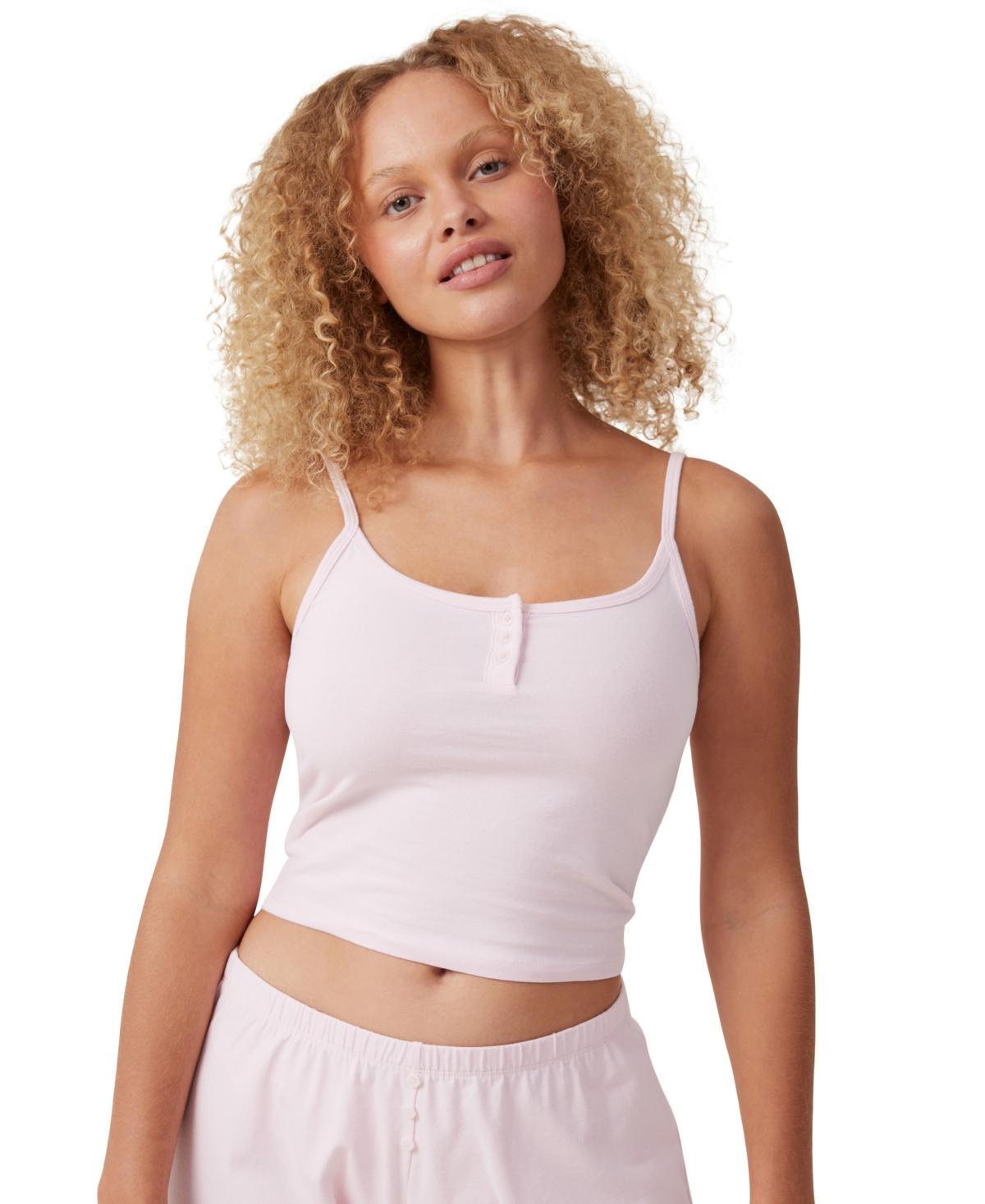 Cotton On Womens Peached Jersey Henley Camisole Top Product Image