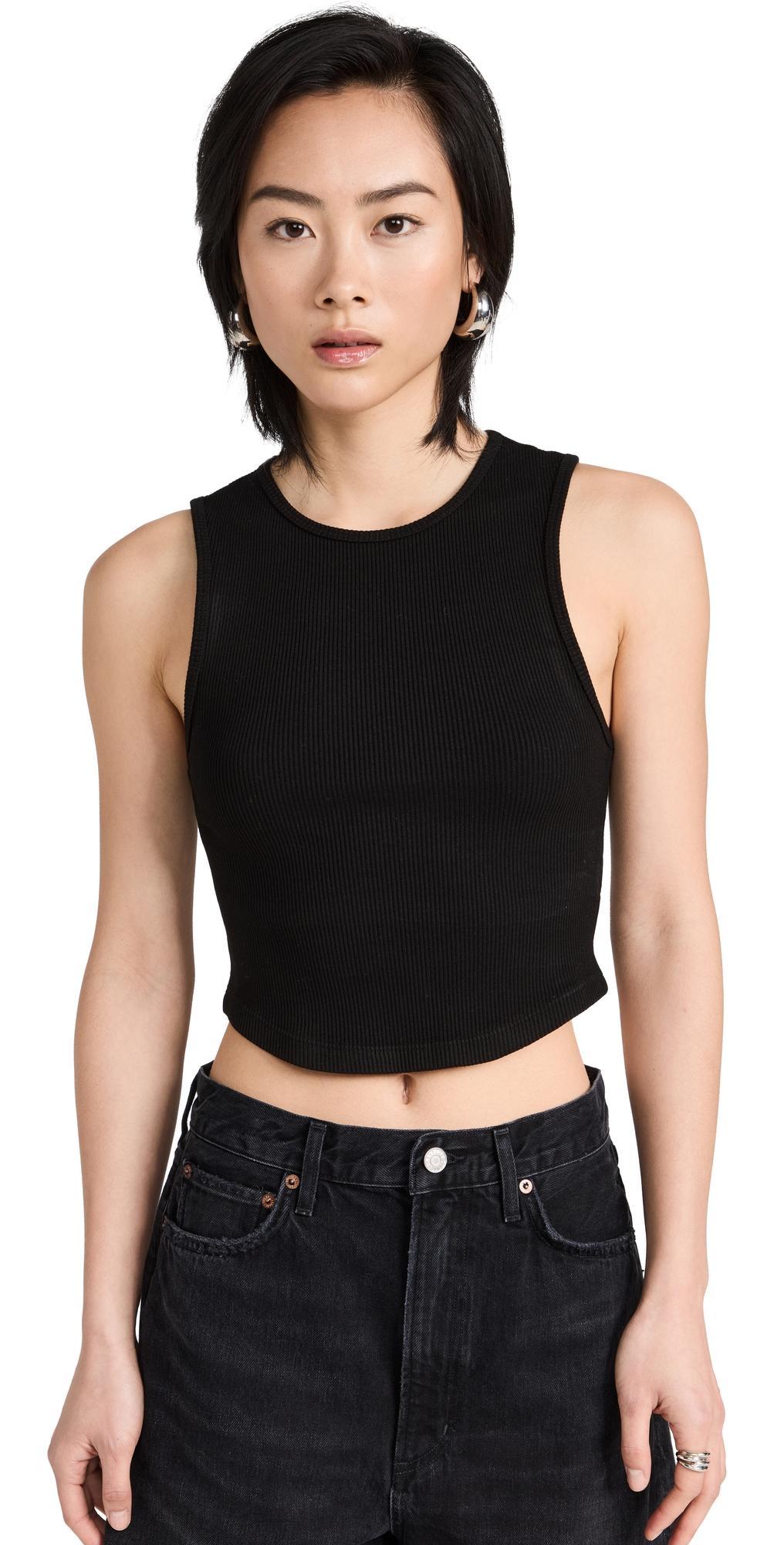 Womens Nova Rib-Knit Cropped Tank Product Image