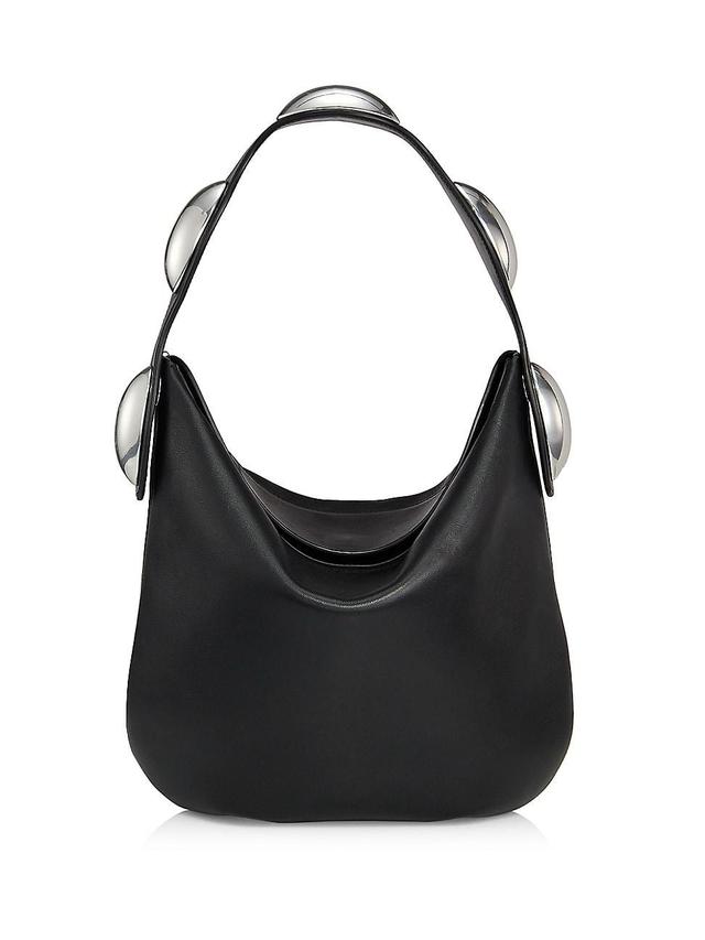 Womens Dome Leather Hobo Bag Product Image