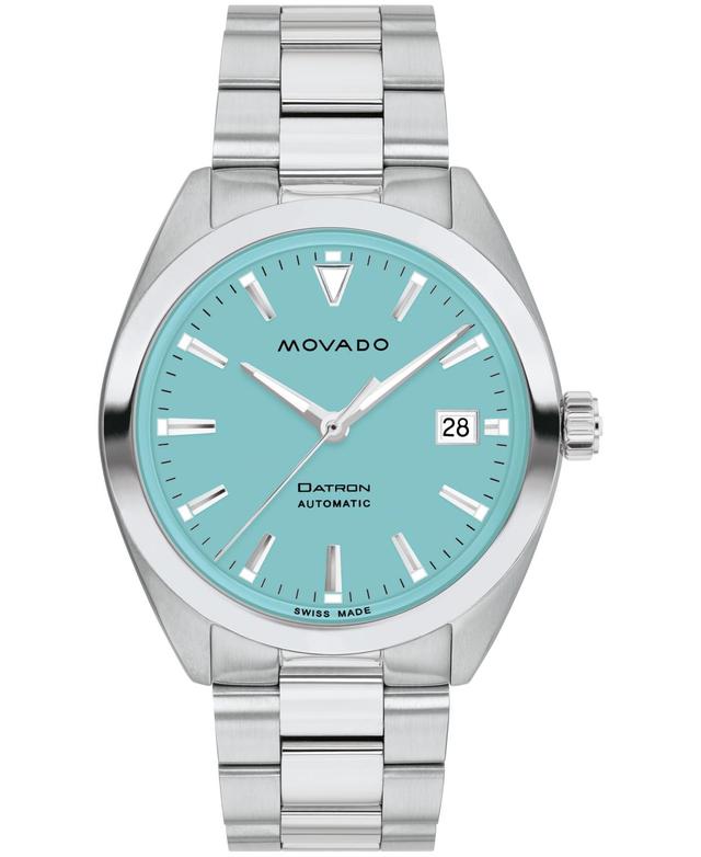 Movado Mens Datron Swiss Auto Silver Tone Stainless Steel Watch 40mm - Silver-Tone Product Image