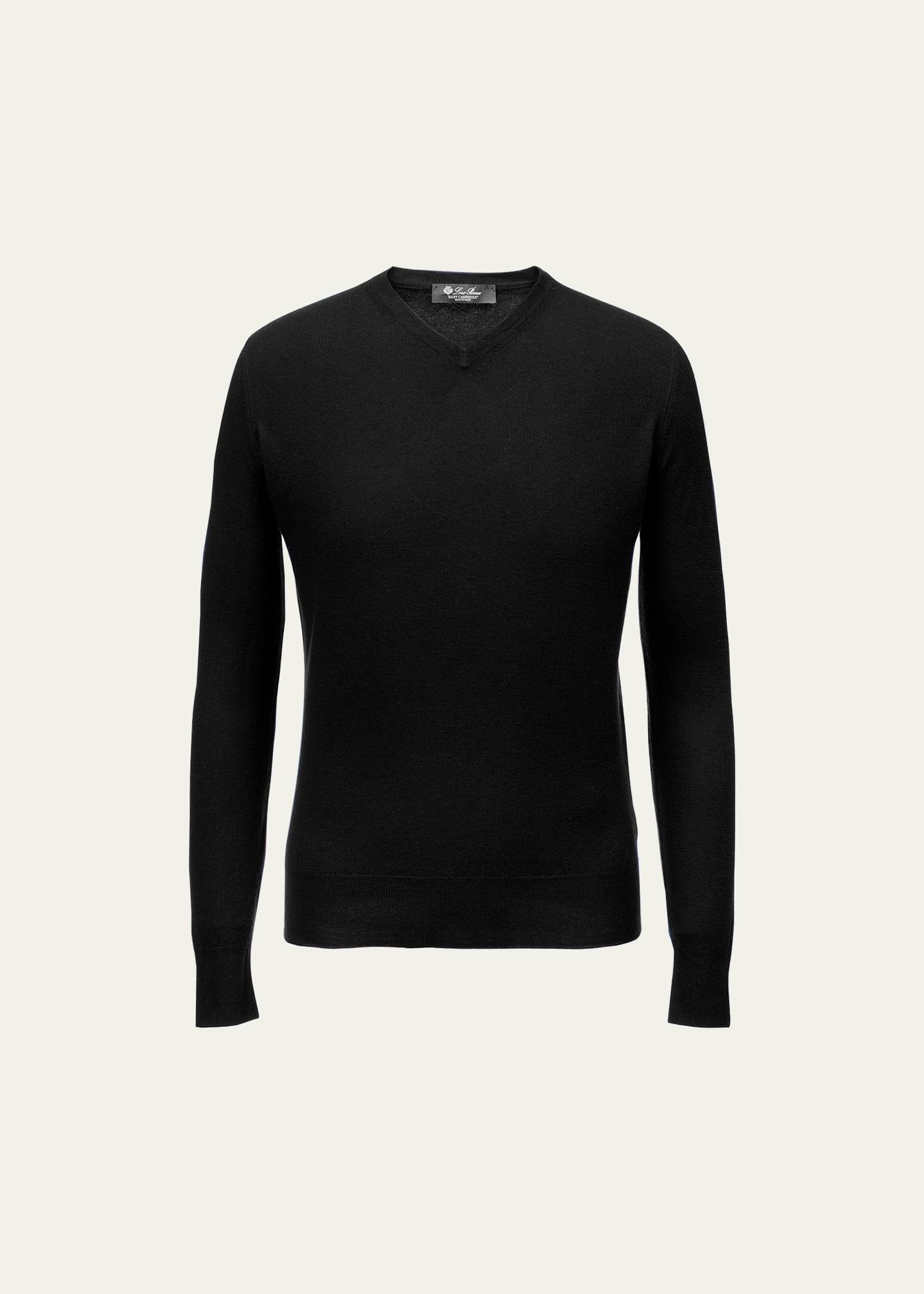 Mens Cashmere V-Neck Sweater Product Image