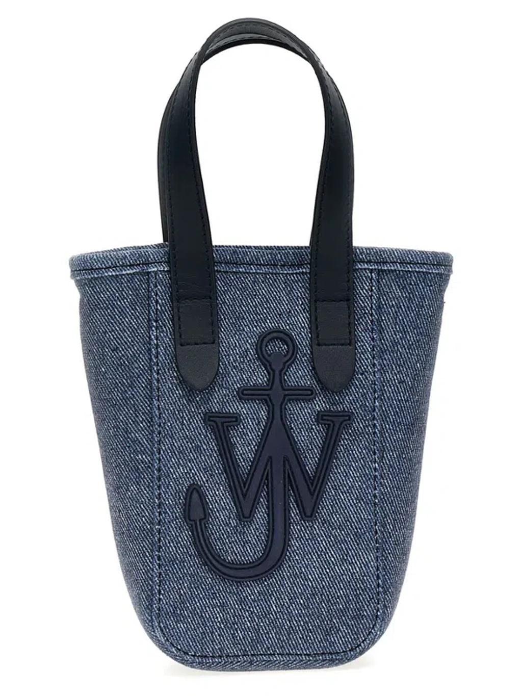 JW ANDERSON Small Belt Tote Bag In Blue Product Image