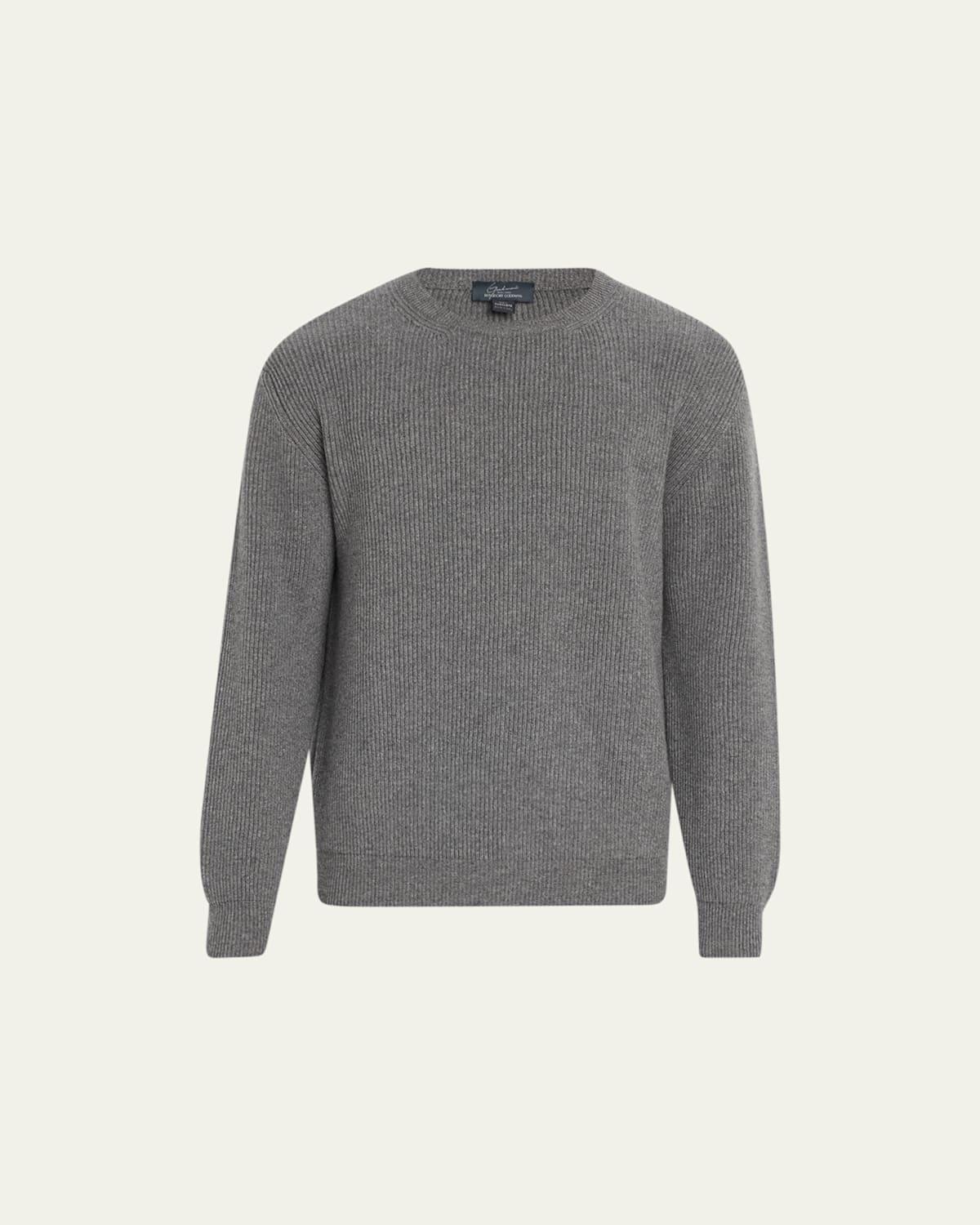 Mens Cashmere Ribbed Crewneck Product Image