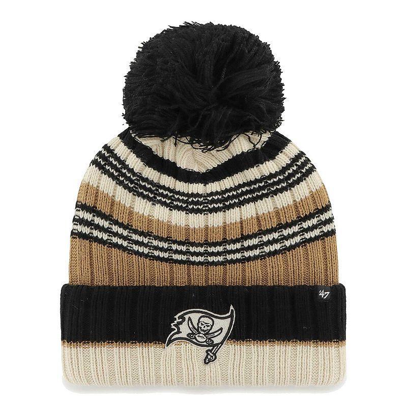 Womens 47 Natural Tampa Bay Buccaneers Barista Cuffed Knit Hat with Pom Product Image