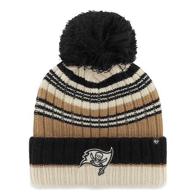 Womens 47 Natural Tampa Bay Buccaneers Barista Cuffed Knit Hat with Pom Product Image